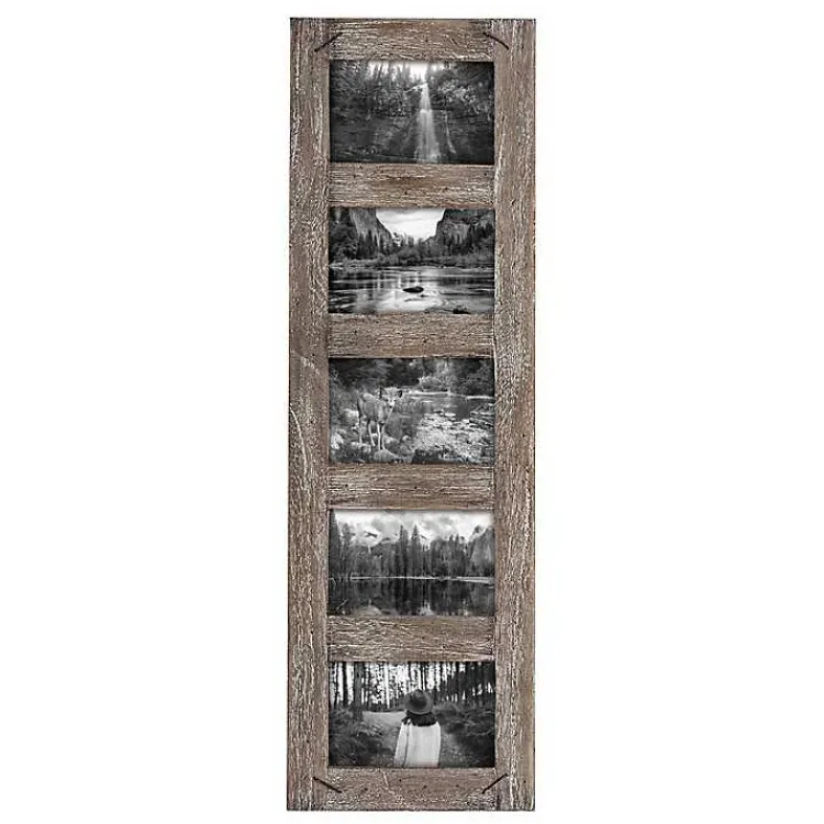 Collage Frames>Kirklands Home Weathered Brown Wooden 5-Opening Collage Frame