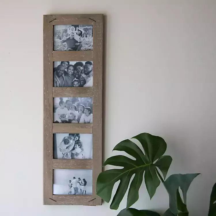 Collage Frames>Kirklands Home Weathered Brown Wooden 5-Opening Collage Frame