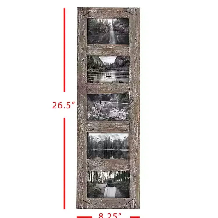 Collage Frames>Kirklands Home Weathered Brown Wooden 5-Opening Collage Frame