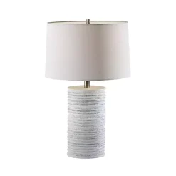 Kirklands Home Weathered Cream Marissa Ribbed Table Lamp Online
