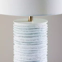 Kirklands Home Weathered Cream Marissa Ribbed Table Lamp Online