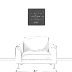 Kirklands Home Welcome at This Table Black Framed Canvas Print Clearance