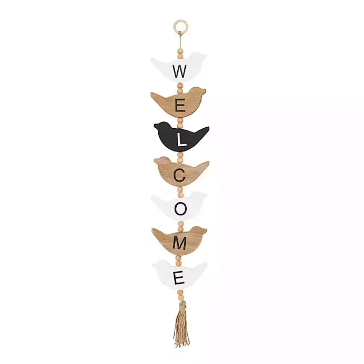 Kirklands Home Welcome Bird Shaped Wood Wall Sign Discount
