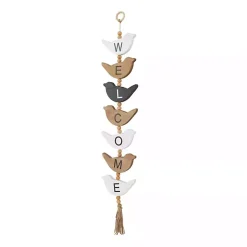 Kirklands Home Welcome Bird Shaped Wood Wall Sign Discount