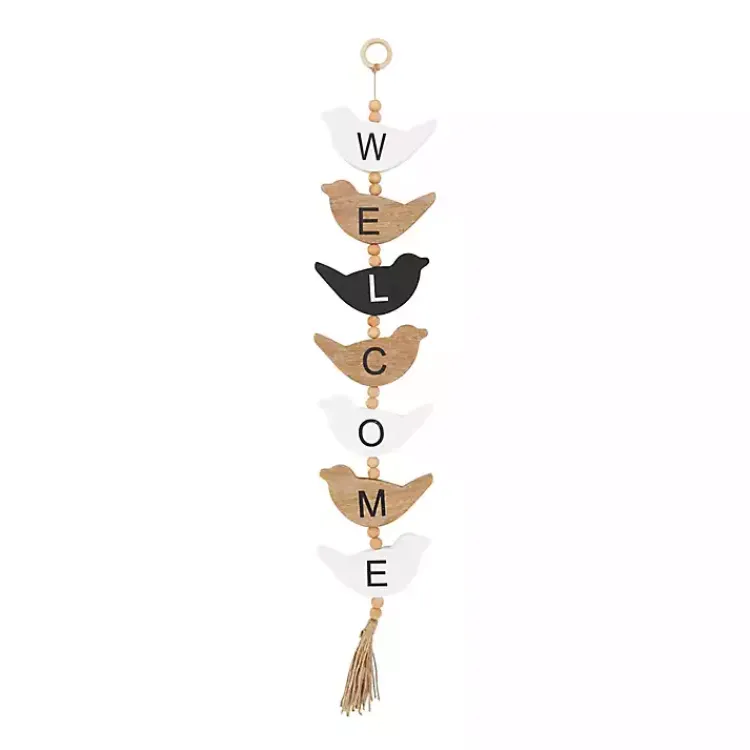 Kirklands Home Welcome Bird Shaped Wood Wall Sign Discount