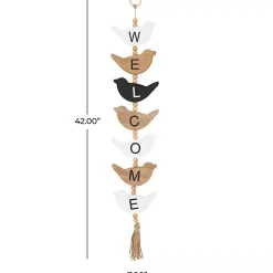Kirklands Home Welcome Bird Shaped Wood Wall Sign Discount
