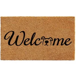 Kirklands Home Welcome Dog Coir Doormat Hot
