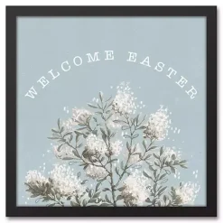 Easter Decorations>Kirklands Home Welcome Easter Hydrangea Framed Canvas Art Print