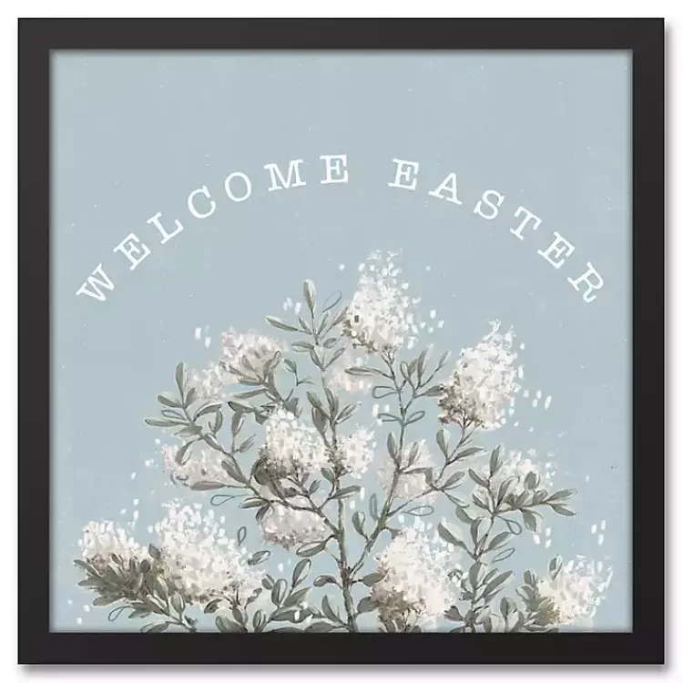 Easter Decorations>Kirklands Home Welcome Easter Hydrangea Framed Canvas Art Print