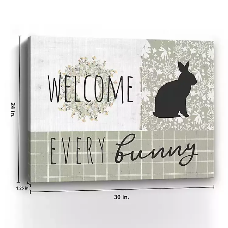 Easter Decorations>Kirklands Home Welcome Every Bunny Canvas Art Print