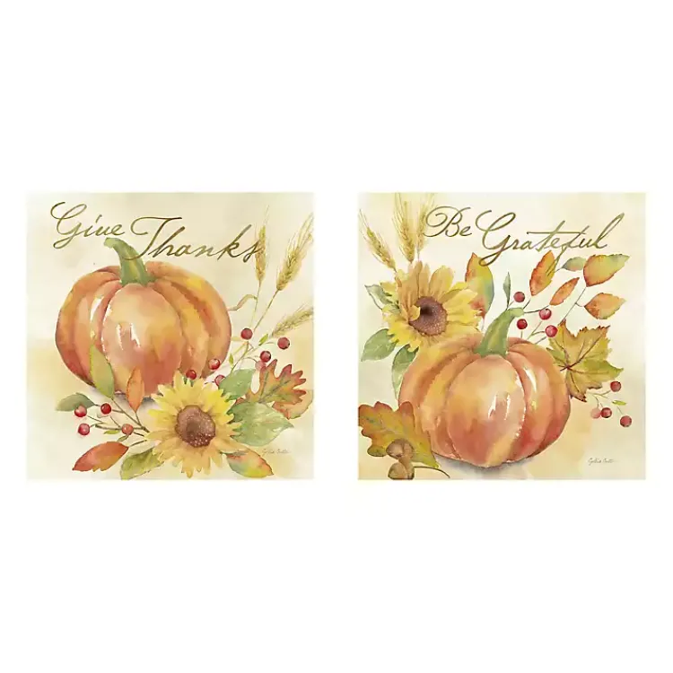 Fall>Kirklands Home Welcome Fall Canvas Art Prints, Set of 2 Orange