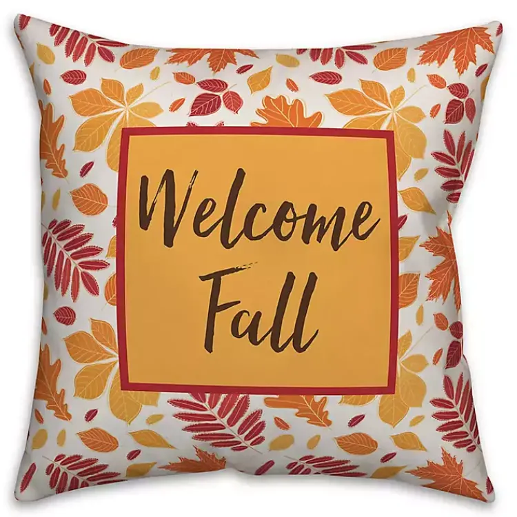Kirklands Home Welcome Fall Double Sided Outdoor Pillow Multi Sale