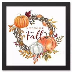Fall>Kirklands Home Welcome Fall Wreath Framed Canvas Art Print