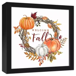 Fall>Kirklands Home Welcome Fall Wreath Framed Canvas Art Print