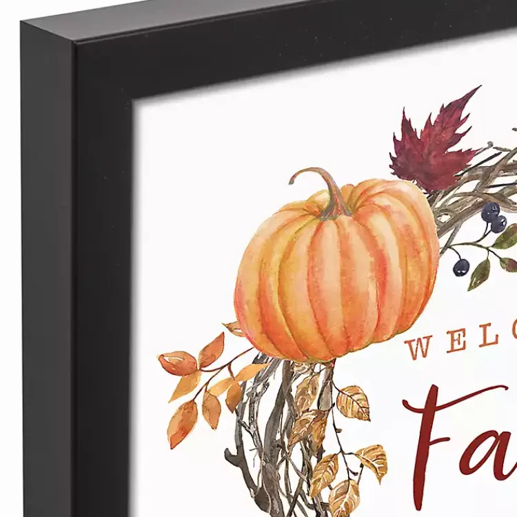 Fall>Kirklands Home Welcome Fall Wreath Framed Canvas Art Print
