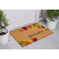 Fall>Kirklands Home Welcome Falling Leaves Doormat, 36x24 in.