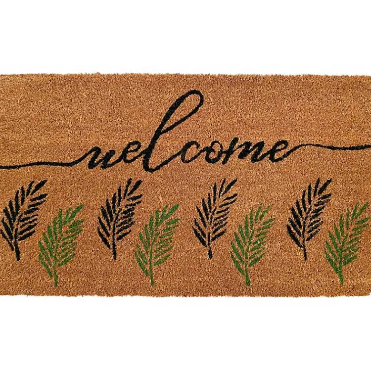 Kirklands Home Welcome Fern Doormat Sale