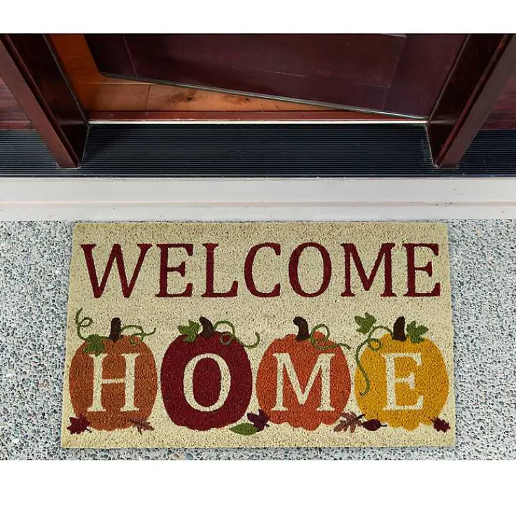 Fall>Kirklands Home Welcome Home Pumpkin Doormat, 18x30 in.