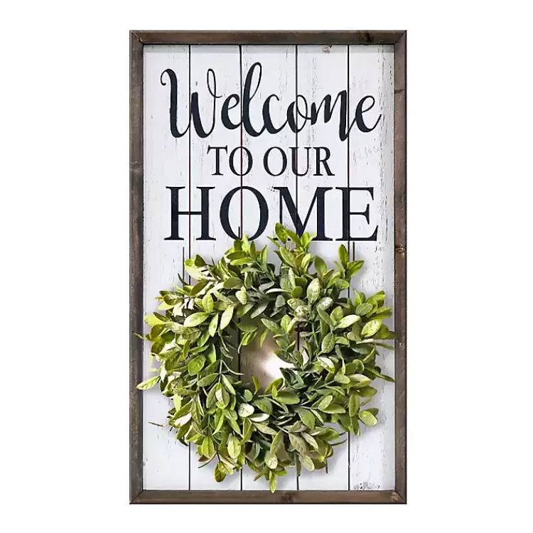 Kirklands Home Welcome Interchangeable Wreath Wall Plaque Outlet