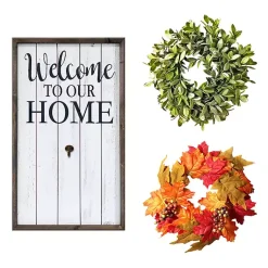 Kirklands Home Welcome Interchangeable Wreath Wall Plaque Outlet