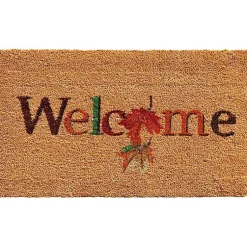 Kirklands Home Welcome Leaves Fall Coir Doormat Sale
