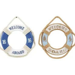 Kirklands Home Welcome Life Ring Wall Plaques, Set of 2 Clearance