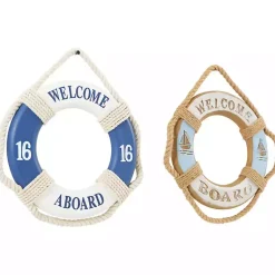 Kirklands Home Welcome Life Ring Wall Plaques, Set of 2 Clearance