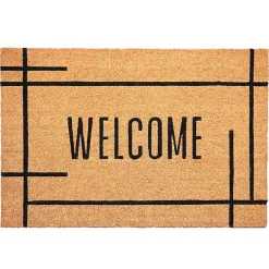 Kirklands Home Welcome Natural Linear Doormat Brown Online