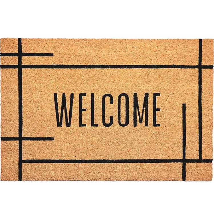 Kirklands Home Welcome Natural Linear Doormat Brown Online