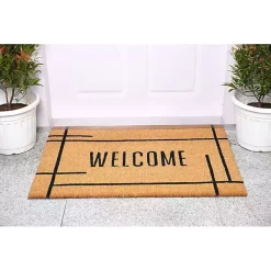 Kirklands Home Welcome Natural Linear Doormat Brown Online
