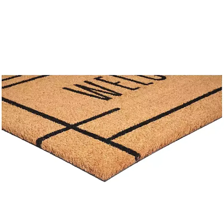 Kirklands Home Welcome Natural Linear Doormat Brown Online