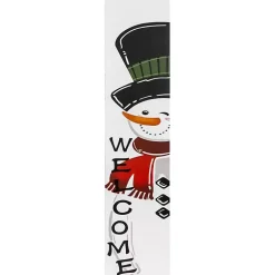 Outdoor Christmas Decorations>Kirklands Home Welcome Snowman Christmas Porch Board