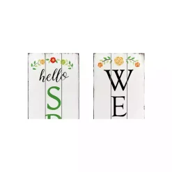 Kirklands Home Welcome Spring Double Sided Porch Sign Clearance