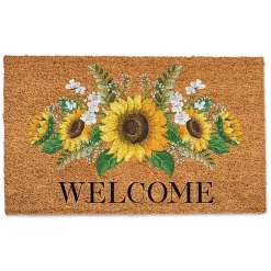 Kirklands Home Welcome Sunflower Mix Doormat Outlet