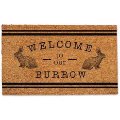 Easter Decorations>Kirklands Home Welcome to Our Burrow Doormat Tan