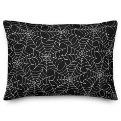 Halloween>Kirklands Home Welcome to Our Haunted House Accent Pillow Black