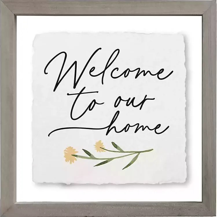 Kirklands Home Welcome to Our Home Framed Wall Plaque Online