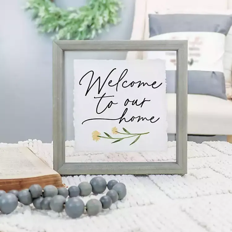 Kirklands Home Welcome to Our Home Framed Wall Plaque Online