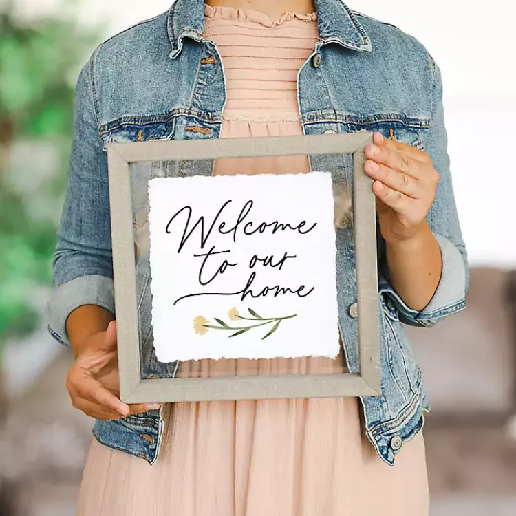 Kirklands Home Welcome to Our Home Framed Wall Plaque Online