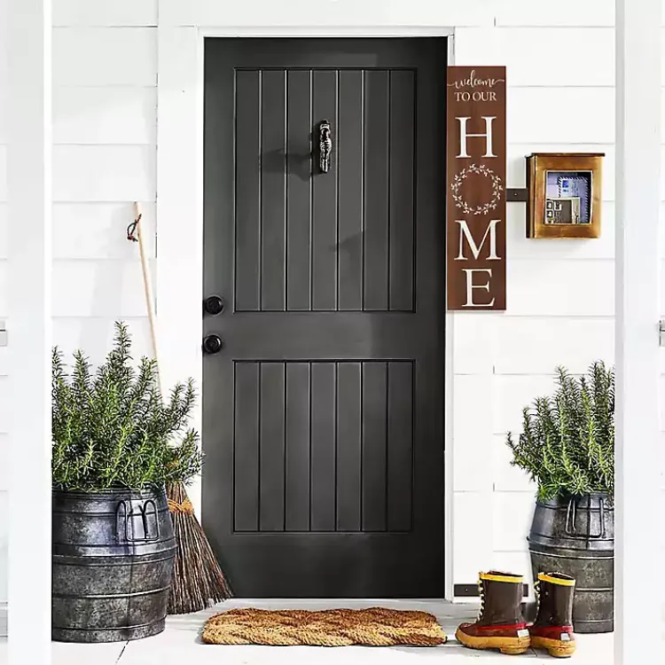 Kirklands Home Welcome to Our Home Wreath Two-Sided Porch Board Clearance