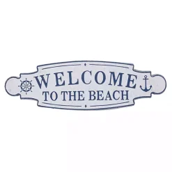 Kirklands Home Welcome To The Beach Metal Wall Plaque