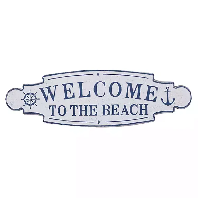 Kirklands Home Welcome To The Beach Metal Wall Plaque