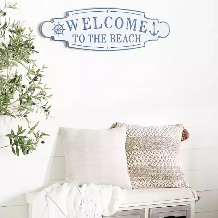 Kirklands Home Welcome To The Beach Metal Wall Plaque