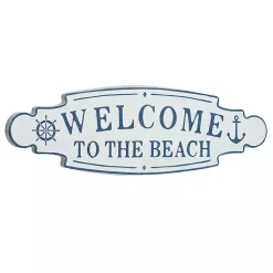 Kirklands Home Welcome To The Beach Metal Wall Plaque