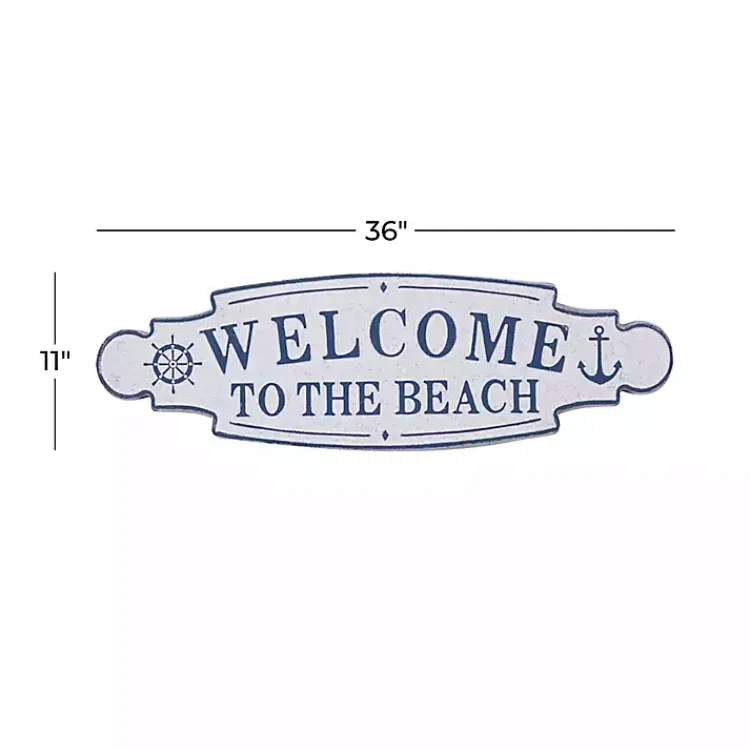 Kirklands Home Welcome To The Beach Metal Wall Plaque