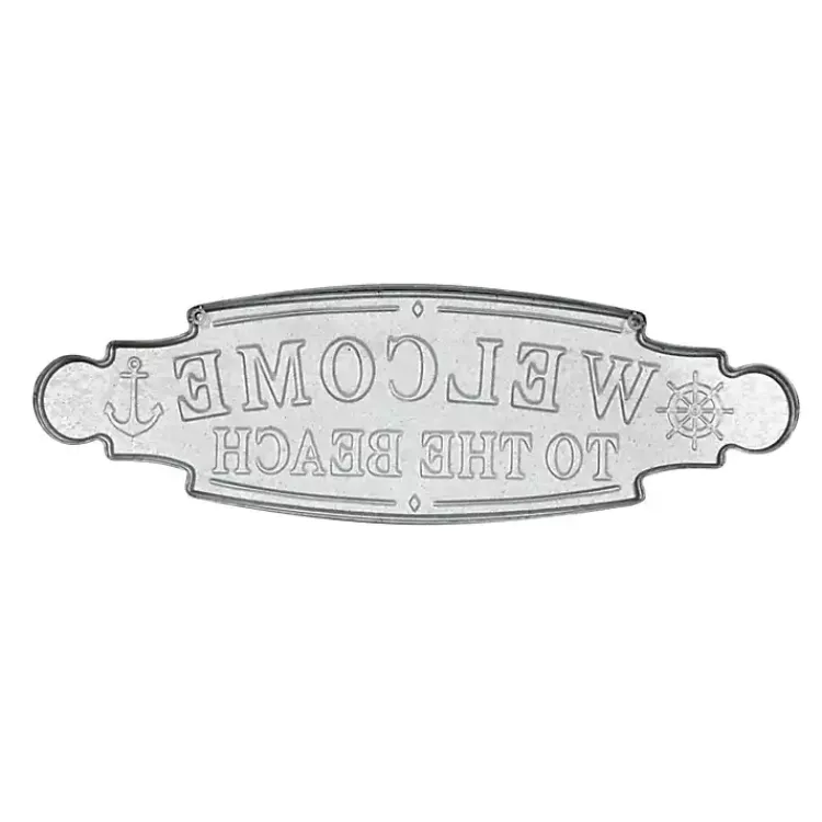 Kirklands Home Welcome To The Beach Metal Wall Plaque