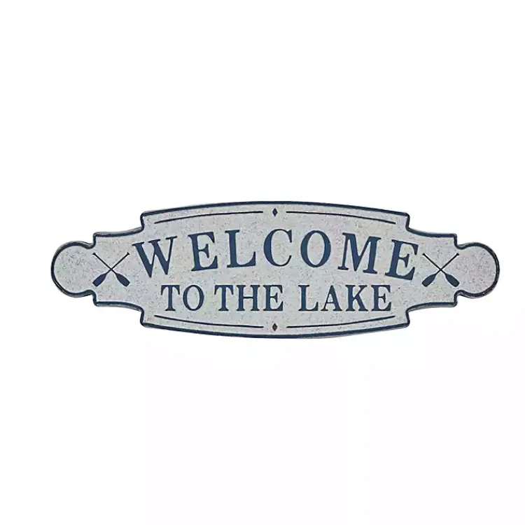 Kirklands Home Welcome To The Lake Metal Wall Plaque Discount