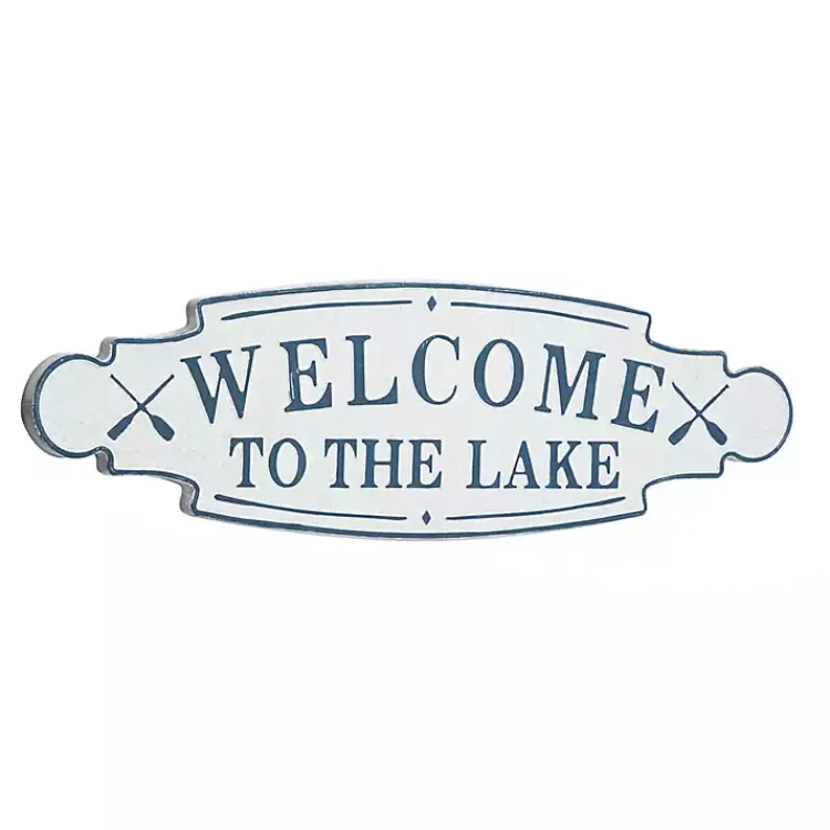 Kirklands Home Welcome To The Lake Metal Wall Plaque Discount