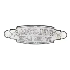 Kirklands Home Welcome To The Lake Metal Wall Plaque Discount