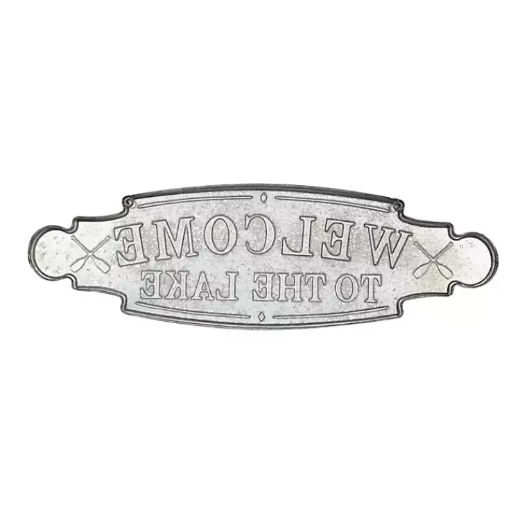 Kirklands Home Welcome To The Lake Metal Wall Plaque Discount